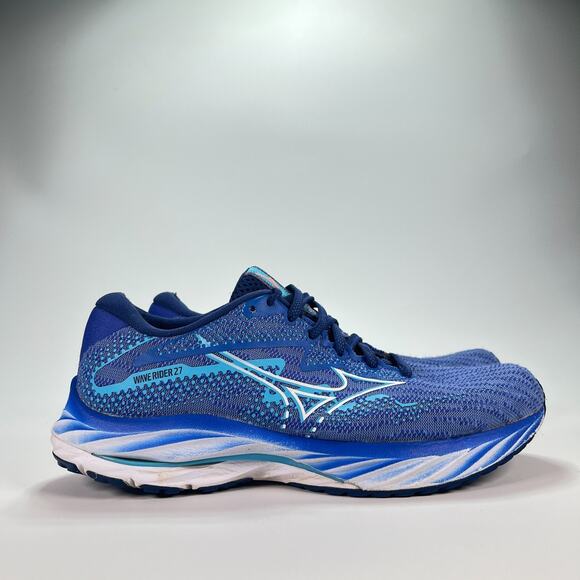 Mizuno Wave Rider 27 Blue White Running Shoes J1GD230325 Women's Size 7.5 - Picture 1 of 11